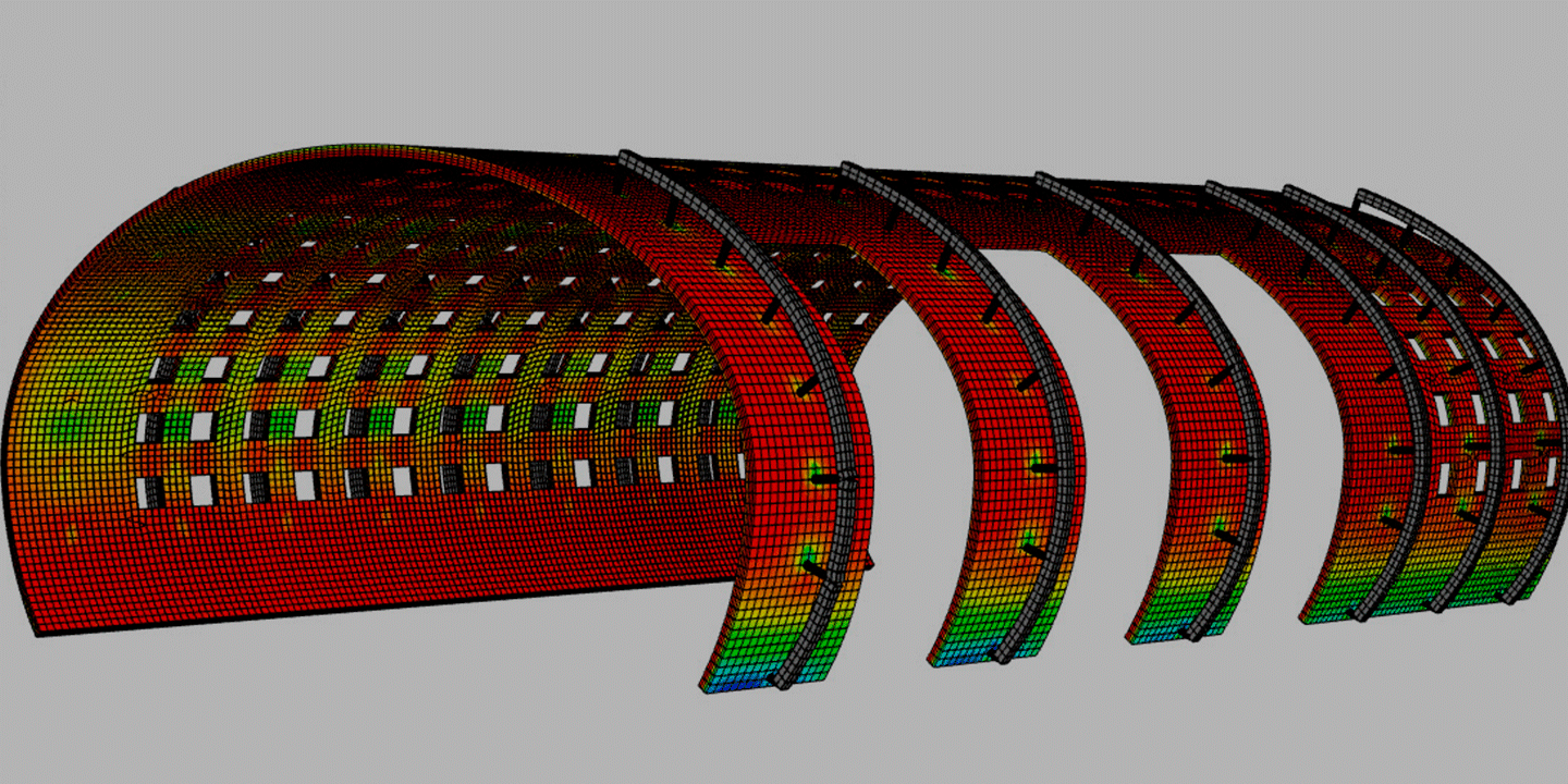 Nonlinear analysis using professional FEA software: ANSYS, MSC NASTRAN, CivilFEM